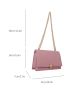 Small Shoulder Bag Solid Color Chain Strap