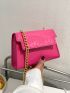 Mini Square Bag Crocodile Embossed Chain Strap