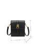 Mini Minimalist Square Bag Flap Black