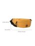 Letter Patch Decor Waist Bag Colorblock Unisex