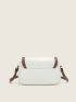 Colorblock Saddle Bag Contrast Binding Small Twist Lock