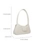 Minimalist Baguette Bag Medium Double Handle White