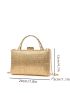 Mini Box Bag Metallic Pattern Chain Strap for Prom