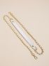 Chain Design Bag Strap White