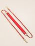 Chain Design Bag Strap Neon Red