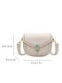 Mini Flap Saddle Bag Embroidered Detail PU