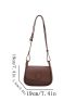 Minimalist Saddle Bag Mini Flap Brown