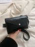 Crocodile Embossed Belt Bag Black Mini