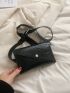 Crocodile Embossed Belt Bag Black Mini