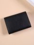 Trifold Small Wallet Minimalist Black