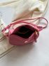 Mini Hobo Bag Litchi Embossed Pink