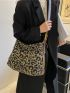 Leopard Pattern Hobo Bag Fashionable