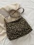 Leopard Pattern Hobo Bag Fashionable