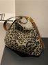 Leopard Pattern Hobo Bag Fashionable