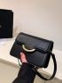 New Mini Black Flap Simple Women's Crossbody Bag