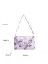 Butterfly Graphic Square Bag Chain Decor Preppy