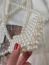 Mini Heart Design Faux Pearl Decor Novelty Bag Lightweight Fashion