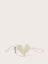 Mini Heart Design Faux Pearl Decor Novelty Bag Lightweight Fashion