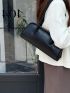 Minimalist Shoulder Tote Bag Small Black