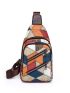 Colorblock Sling Bag Mini Adjustable Strap