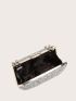 Mini Box Bag Sequin Decor Chain Polyester Glamorous For Party