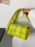 Mini Square Bag Braided Design Solid