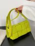 Mini Square Bag Braided Design Solid