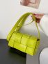 Mini Square Bag Braided Design Solid