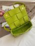 Mini Square Bag Braided Design Solid