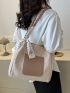 Small Straw Bag Twilly Scarf Decor Colorblock