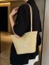 Mini Straw Bag Double Handle Vacation Style