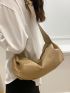 Medium Hobo Bag Minimalist Solid Color