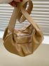 Medium Hobo Bag Minimalist Solid Color