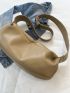 Medium Hobo Bag Minimalist Solid Color