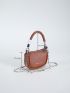 Mini Satchel Bag Star Pattern Chain Strap