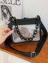 Mini Square Bag Chain Decor Clear Design Fashion Style