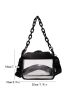 Mini Square Bag Chain Decor Clear Design Fashion Style