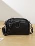 Mini Square Bag Zipper Solid Color Fashion Style