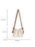 Minimalist Square Bag Ruched Detail Knot Decor