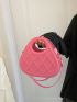 Bag Women's Fashionable Rhombus Embossed Handbag Versatile One-Shoulder Messenger Bag
