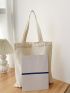 Small Shopper Bag Letter Graphic Canvas