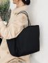 Oversized Shopper Bag Minimalist Casual