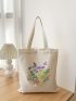 Small Shopper Bag Floral Graphic Canvas