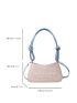 Letter Graphic Hobo Bag Medium Colorblock Fashionable