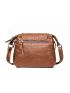 Minimalist Saddle Bag Flap Brown Vintage Medium