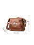 Minimalist Saddle Bag Flap Brown Vintage Medium