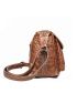 Minimalist Saddle Bag Flap Brown Vintage Medium