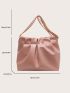 Minimalist Square Bag Ruched Detail