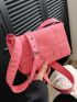 Quilted Square Bag Small Flap Pink