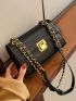 Crocodile Embossed Square Bag Mini Flap Elegant